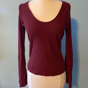 Burgundy Scoop Neck